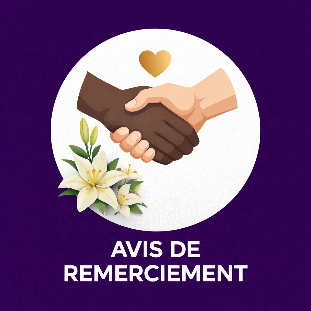 Avis de remerciement